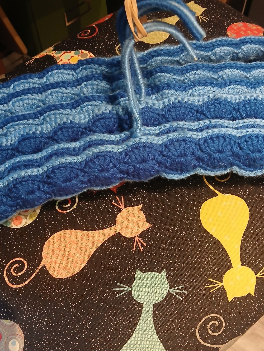 Blue Crochet Hangers